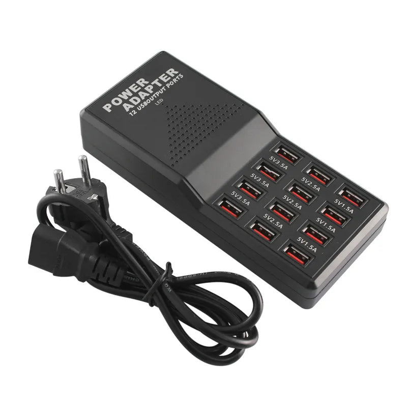 DC to USB 12-Port Charger
