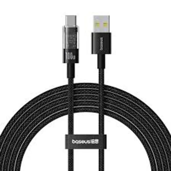 Baseus Data Cable USB to USB-C 100W 2m Gem Fast-Charging Cluster Black P10373002111-01