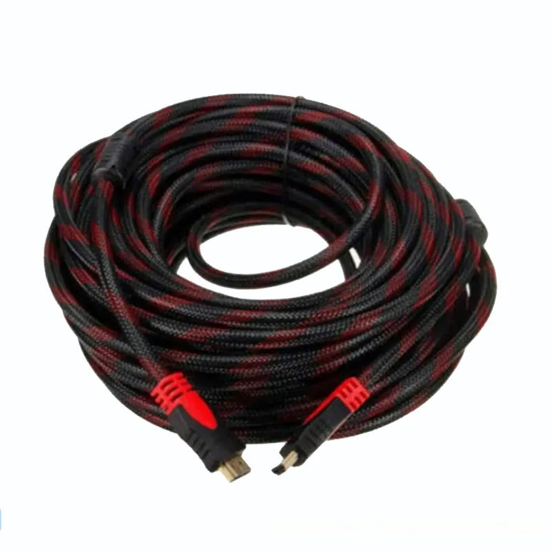 25-Meter Round HDMI Cable with CCS and Mesh Shielding