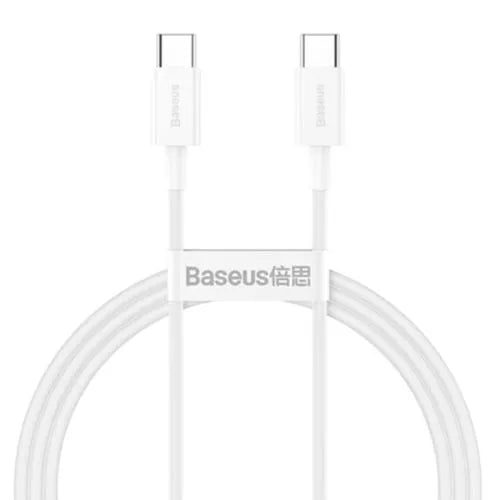 Baseus Data Cable USB-C to USB-C 100W 1m Gem Fast-Charging Moon White P10373000211-00