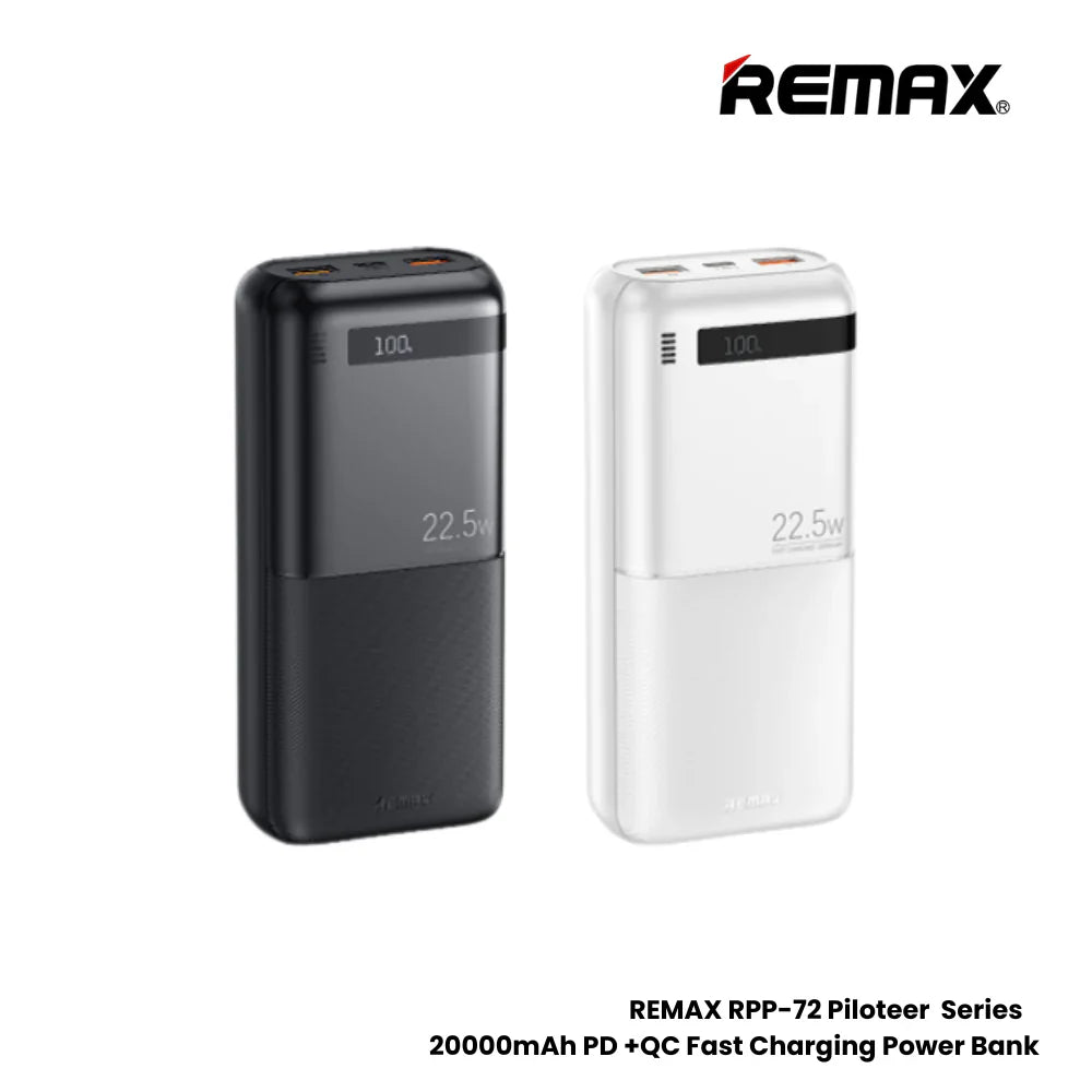 REMAX RPP-72 20000mAh BLK Piloteer Series 20W+22.5W Fast Charging Power Bank
