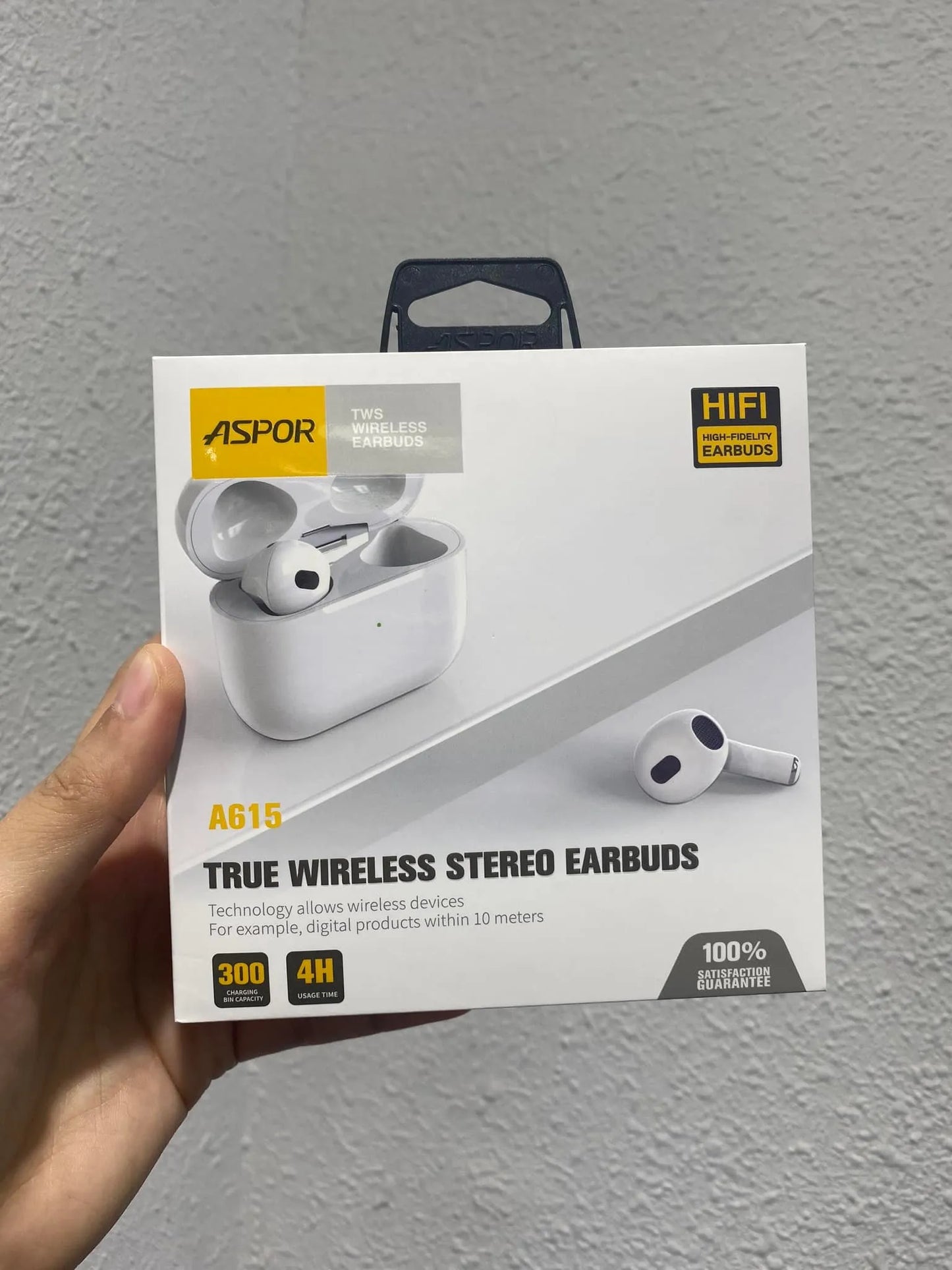 ASPOR A615 AirPods 3 with HIFI Surround Sound, Bluetooth 5.1, Wireless Charging