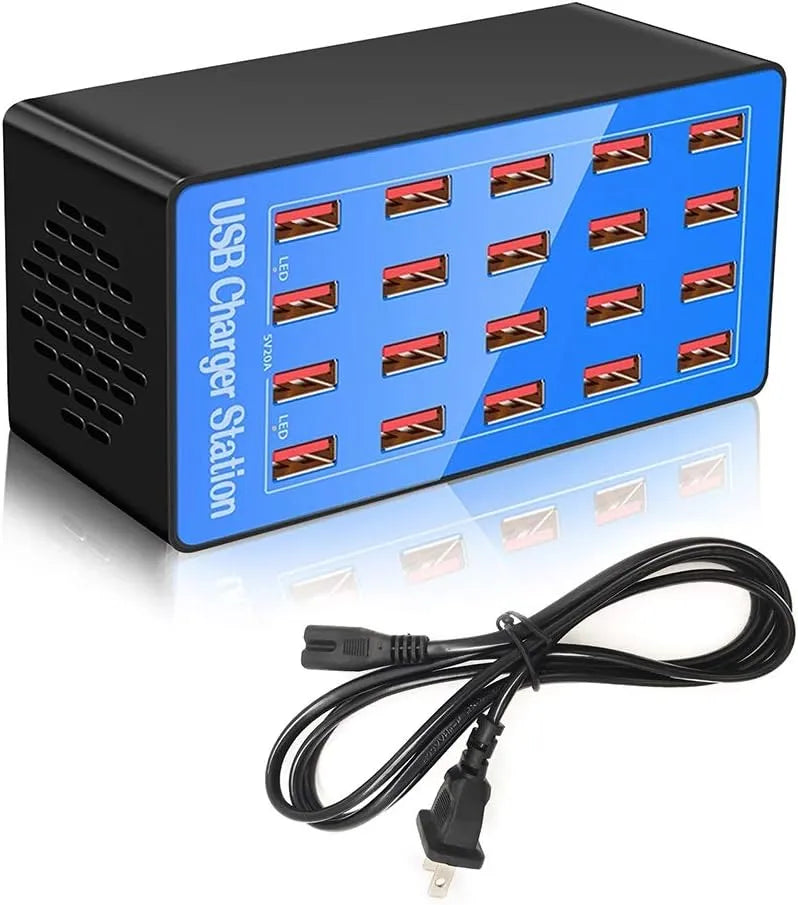 20 Port 100W Multiple Usb Charging Station For Multi Devices