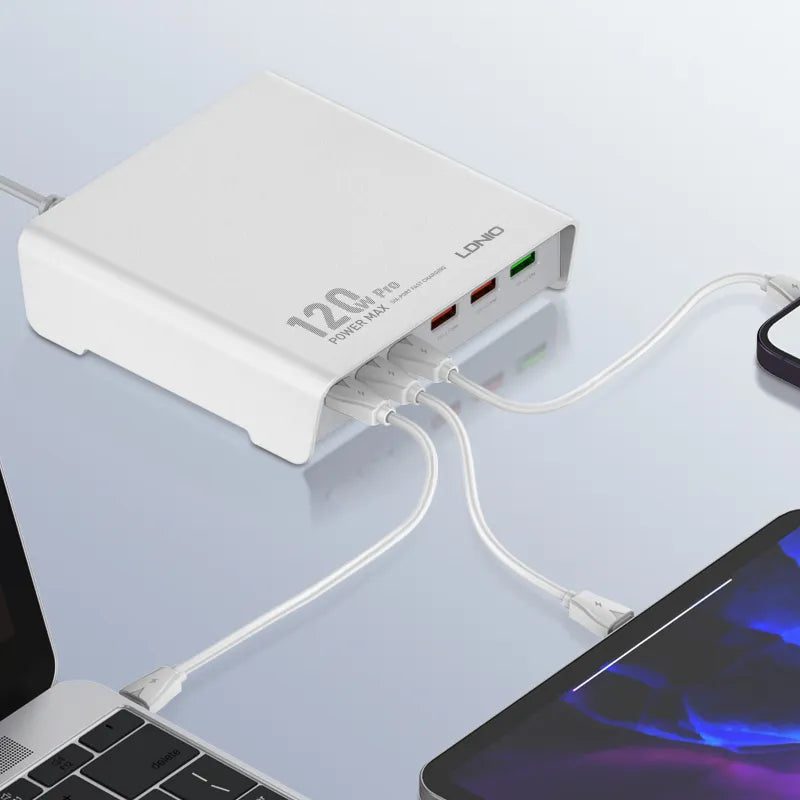 LDNIO Q605 120W Multi-Ports Desktop Charging Station