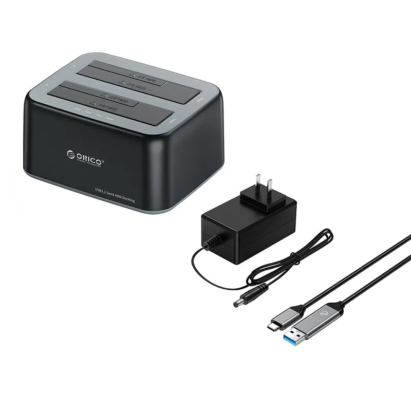 ORICO 6829C3 2.5″/3.5″ SATA HDD/SSD Dual-bay Dock with Offline Clone Function