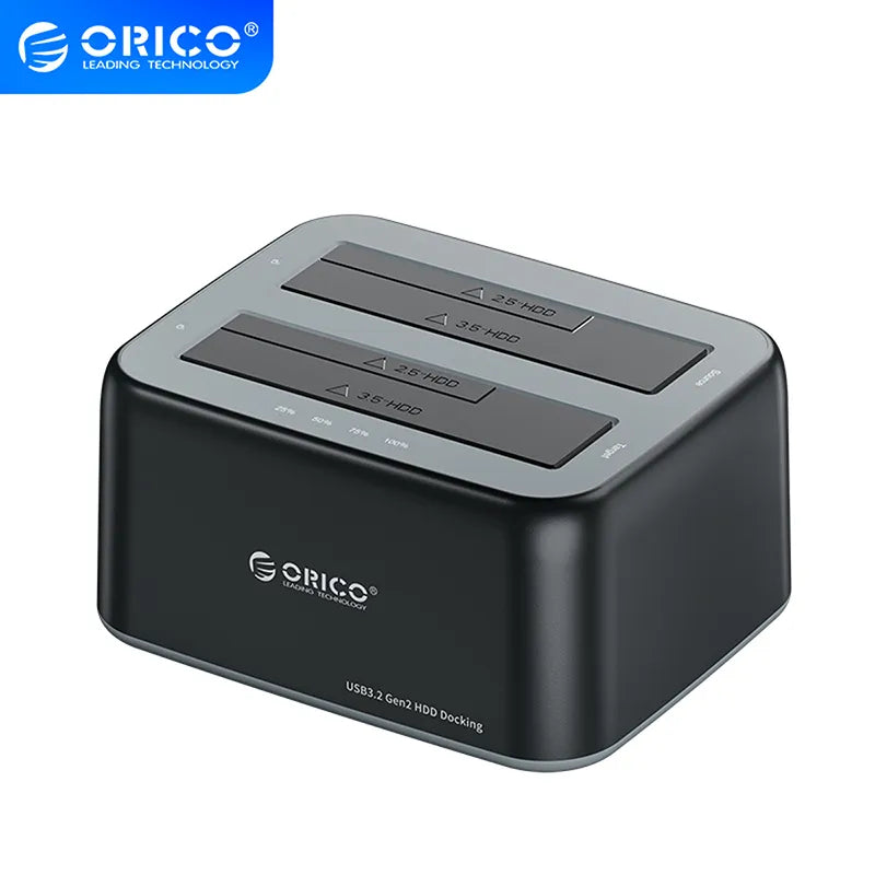 ORICO 6829C3 2.5″/3.5″ SATA HDD/SSD Dual-bay Dock with Offline Clone Function
