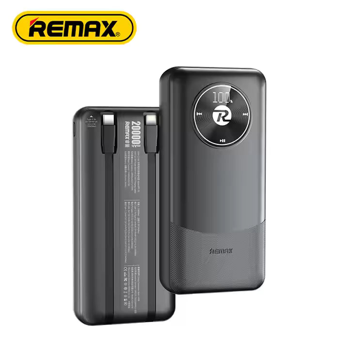 REMAX RPP-38 20000mAh 20W+22.5W Built-in Dual Fast Charging cables power bank