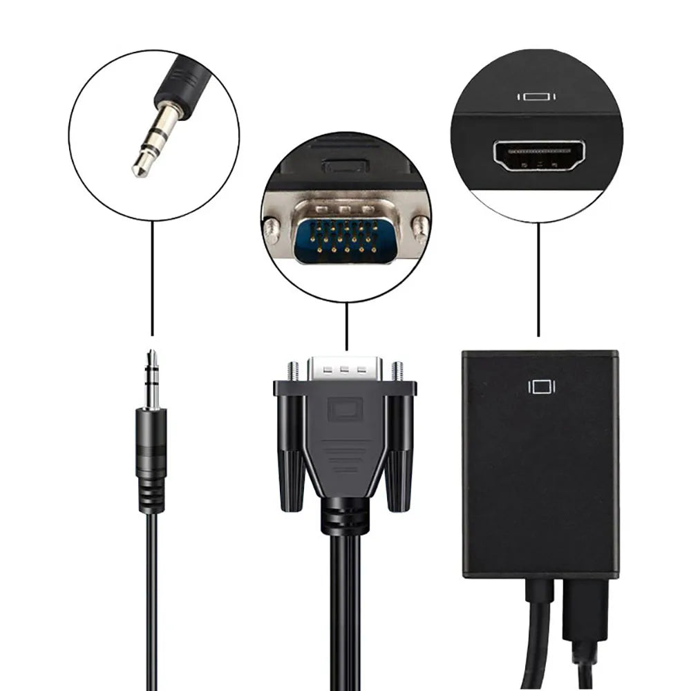 VGA to HDMI Converter With 3.5mm Audio