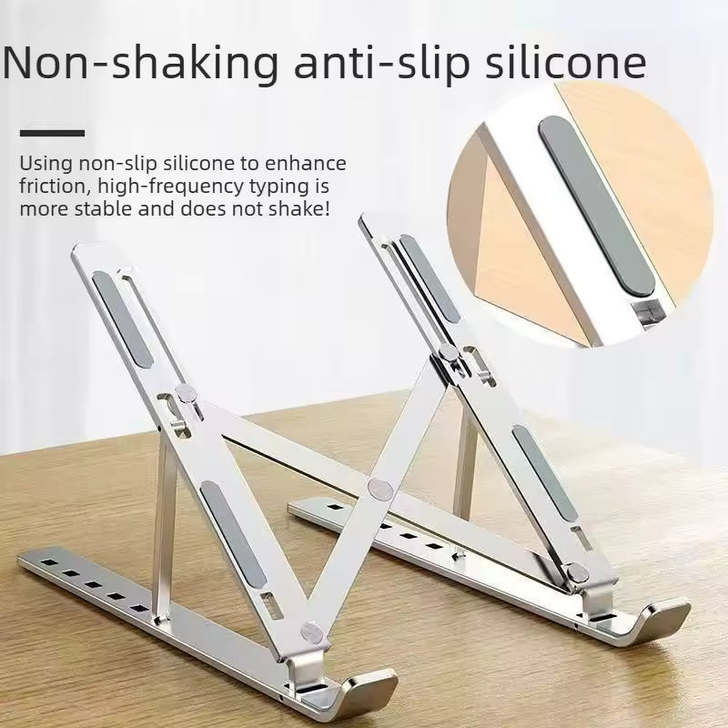 PREMIUM ADJUSTABLE ALUMINUM LAPTOP STAND | FOLDABLE & PORTABLE