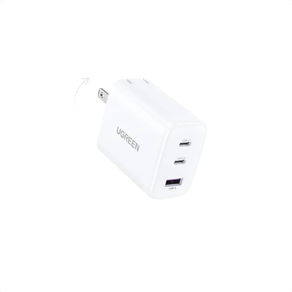 UGREEN CD275 65W 3-Port 2 USB-C 1 USB-A GAN Fast Charger White 90263