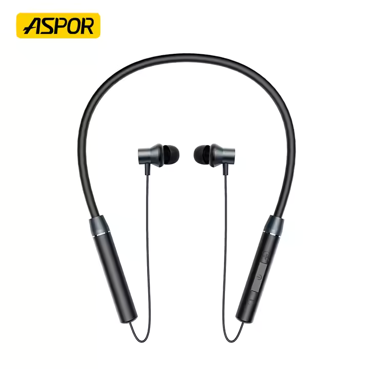 ASPOR A601 Neckband BT 5.3 Sports Earbuds Sweatproof IPX5