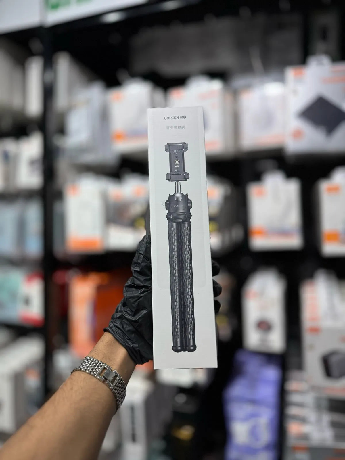 UGREEN LP752 universal holder stand phone holder tripod lazy holder with flexible arm white 25710