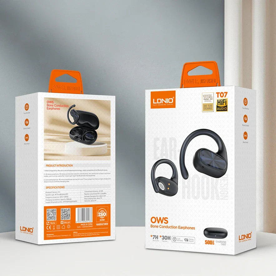 Ldnio T07 Wireless Stereo BT 5.3 Earbuds Over-Ear Headphones