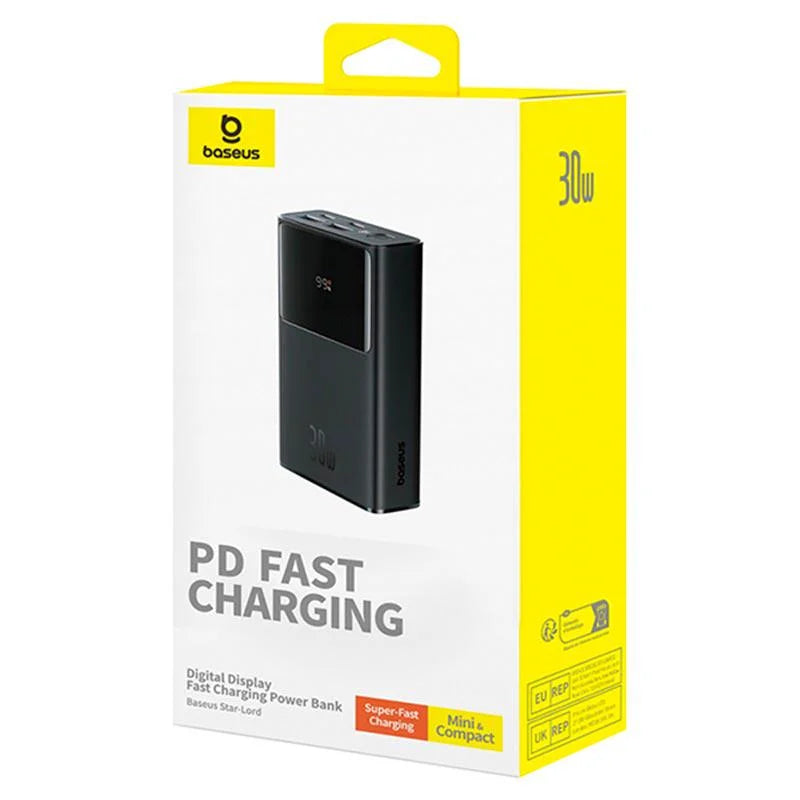 Baseus Power Bank 10000mAh 30W Star-Lord Digital Display Fast Charging Cluster Black