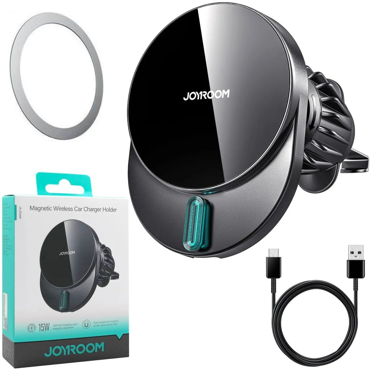 JOYROOM JR-ZS409 Magnetic Wireless Car Charger Holder black