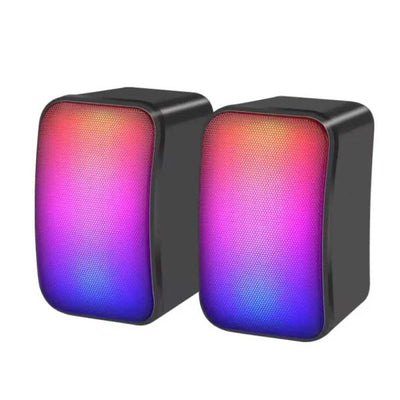 KISONLI X17 SPEAKER GAMING 2.0 RGB LIGHTS WITH VOLUME CONTROL FOR PC OR LAPTOP