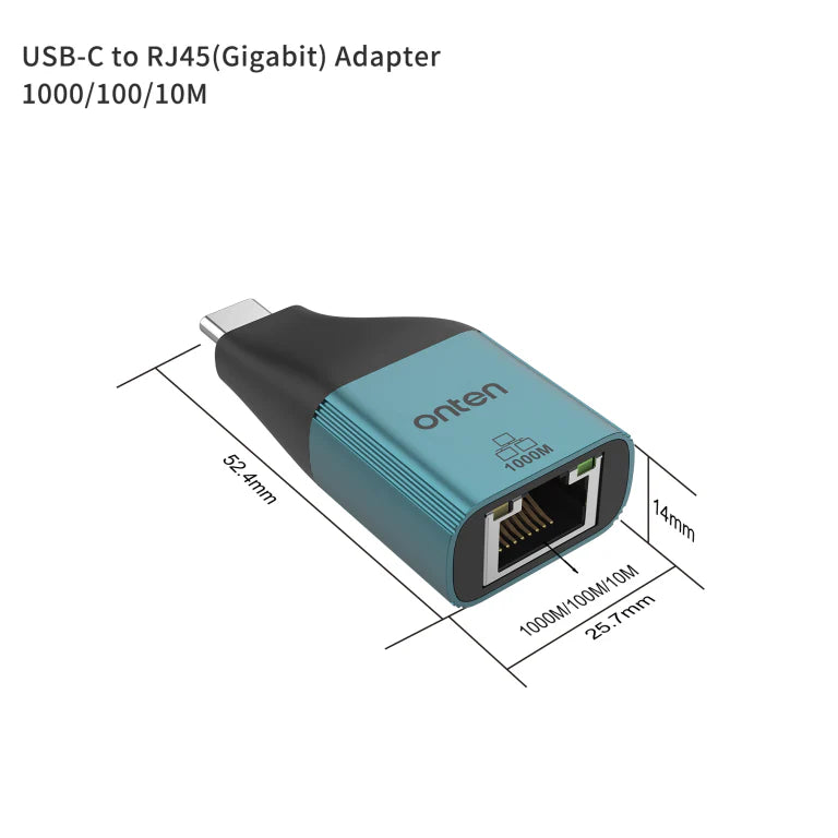 ONTEN Type C to RJ45 1000M UC101
