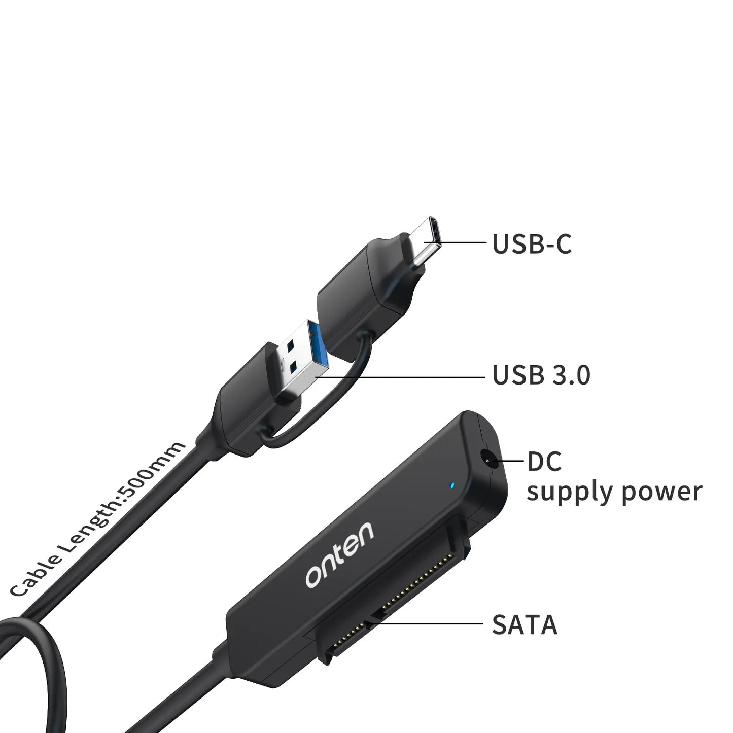 ONTEN USB-C & USB 3.0 to SATA adapter UCA311