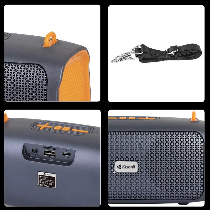 Kisonli Ks-2003 Portable Solar Wireless Speaker 5w Outdoor Bluetooth Speaker