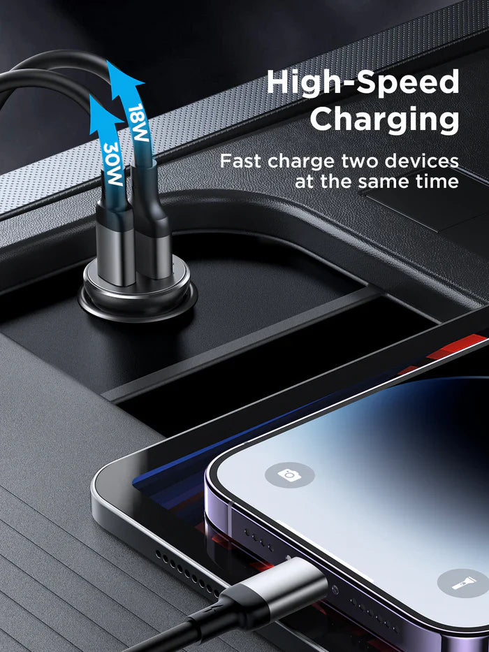 JOYROOM JR-CCN05 A+C 30W A+C mini Metal Car Charger