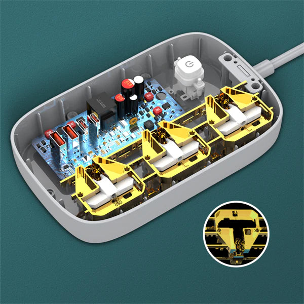 LDNIO SC3416 3 AC Outlets 4 USB Power Strip