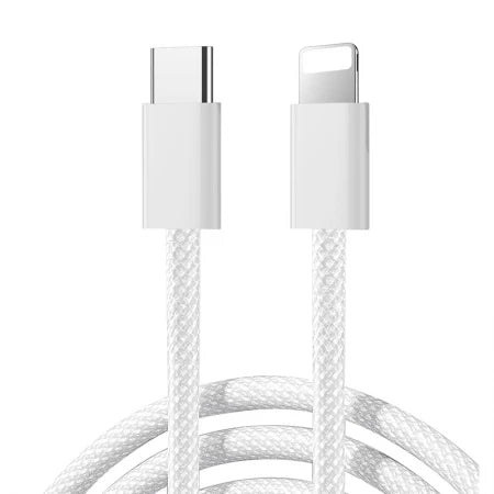 JOYROOM S-A45 30W Type-C to IPhone Ben Series Braided Fast Charging Data Cable 1M White