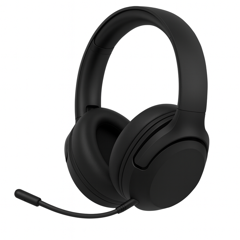 833 ANC Bluetooth Headset with Game/Music Modes & Detachable Microphone