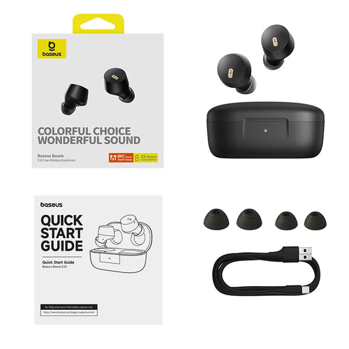 Baseus Bowie E18 True Wireless Earphones Cosmic Black