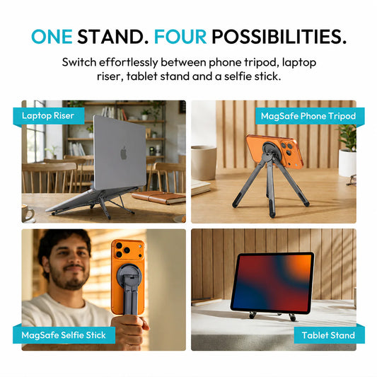 Portable 3-in-1 TriFlex Megasafe Magnetic Stand