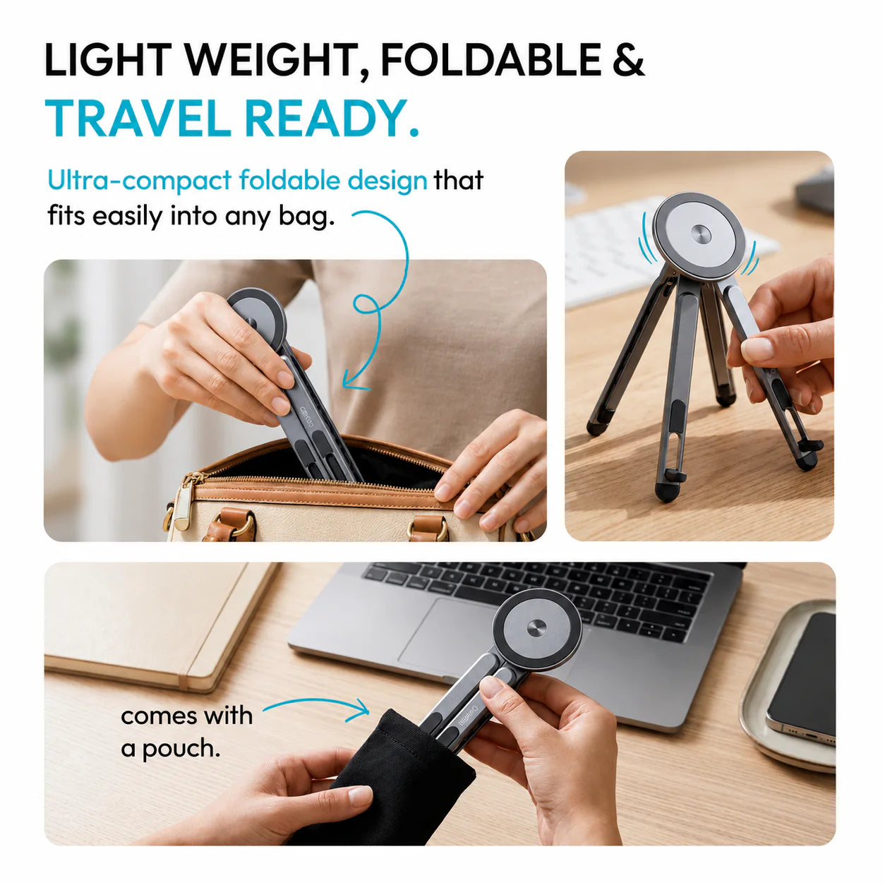 Portable 3-in-1 TriFlex Megasafe Magnetic Stand