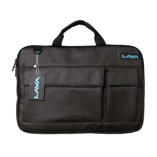 Orange 15.6 Inch File Laptop Bag – PU Leather, Brown
