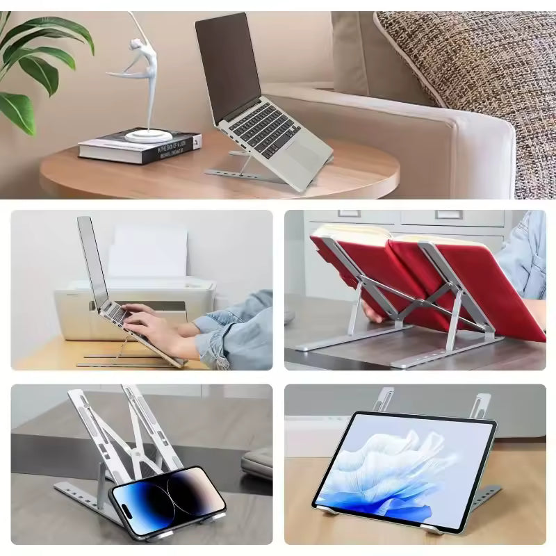 PREMIUM ADJUSTABLE ALUMINUM LAPTOP STAND |  FOLDABLE & PORTABLE