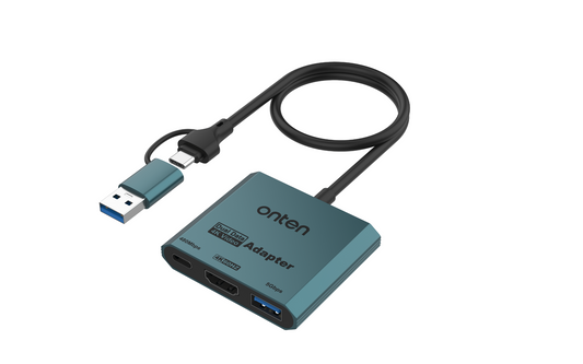 ONTEN 3 -in -2 USB-C&USB-A to HDMI 4K@60Hz AdapterSupport: M1 chip iPad Pro/Air/mini ccc UCA303