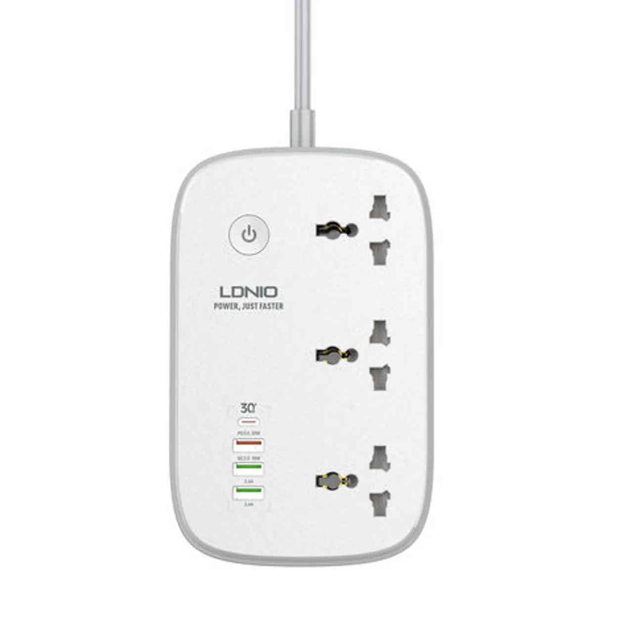 LDNIO SCW3451 WiFi Smart Power Strip – 3 Outlets, 1 PD, 1 QC 3.0, 2 Auto-ID High Output, Socket Switches Extension