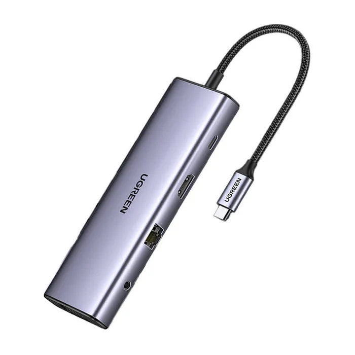 UGREEN CM498 10-in-1 Adapter USB Hub to 3x USB-A 3.0, HDMI, VGA, RJ45, SD/TF, PD Converter 15601