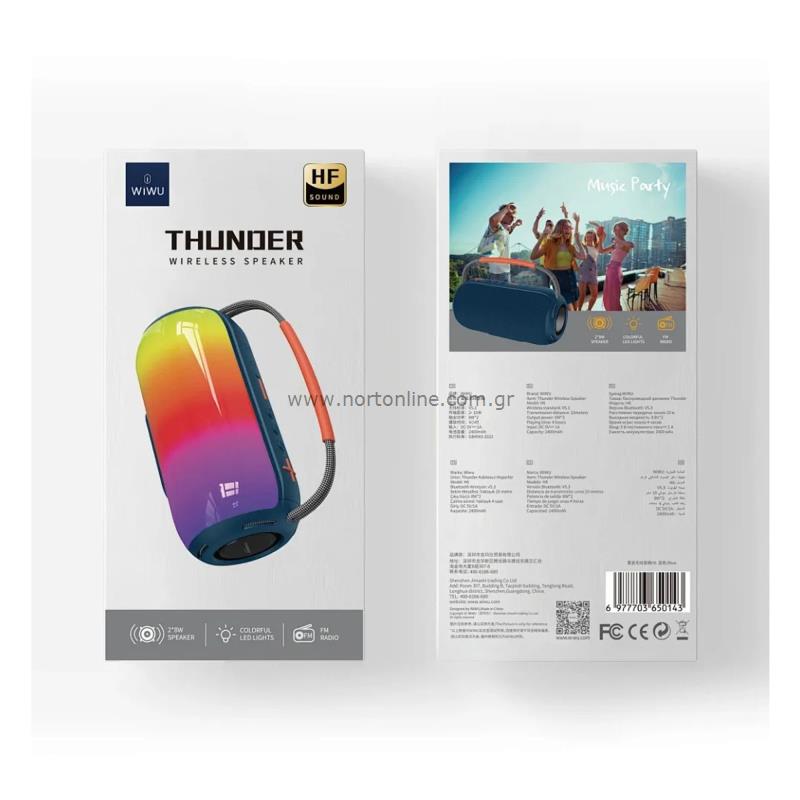 WIWU H6 Thunder Wireless 5.3 Bluetooth 16W Speaker