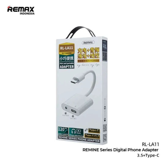 REMAX RL-LA11 Type-C to 3.5AUX + TypeC REMINE Series Phone Adapter