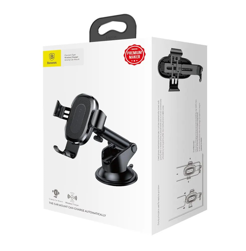 Baseus Wireless Charger Gravity Car Mount Osculum Type WXYL-A01 Black